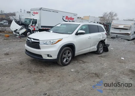 2014 Toyota Highlander Limited V6 from USA, damaged, VIN 5TDDKRFH3ES017795